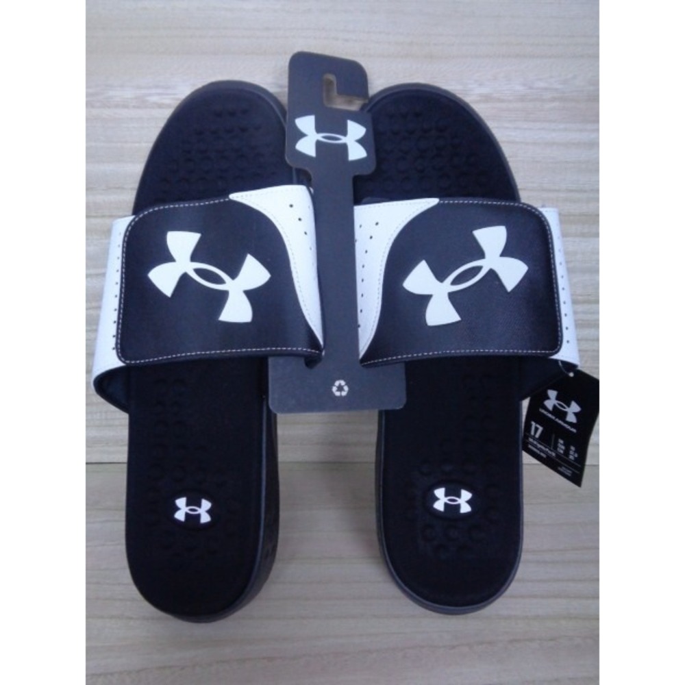 Under Armour Ignite Pro Memory Foam Adjustable Casual Sport Slip-On Slide Men 17